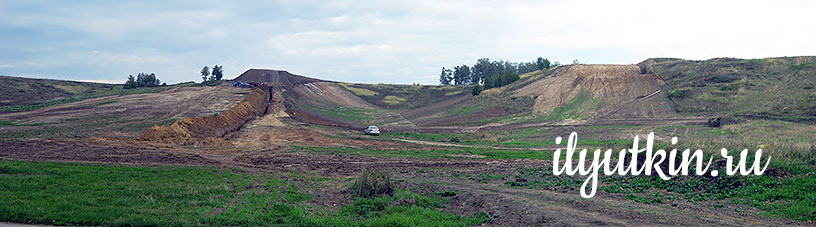 Панорама строительства склонов в сентябре 2012